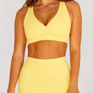 Astoria LUXE BALANCE Plunge Sports Bra - Marigold Size M
